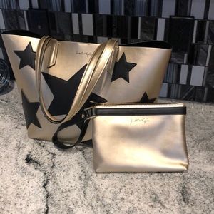 Kendall & Kylie Gold Star tote bag & wallet